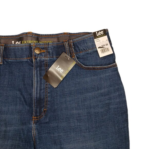 Lee Extreme Motion Mens Size 40 Shorts Blue Jean 10.5'' Inseam Regular Fit - Picture 7 of 11